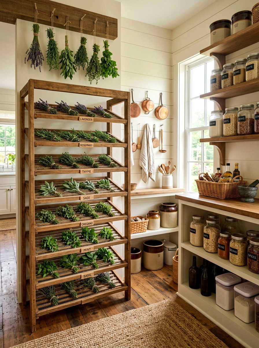 Herb Drying Rack With Shelves - 25 Spring Herb Drying Rack Ideas