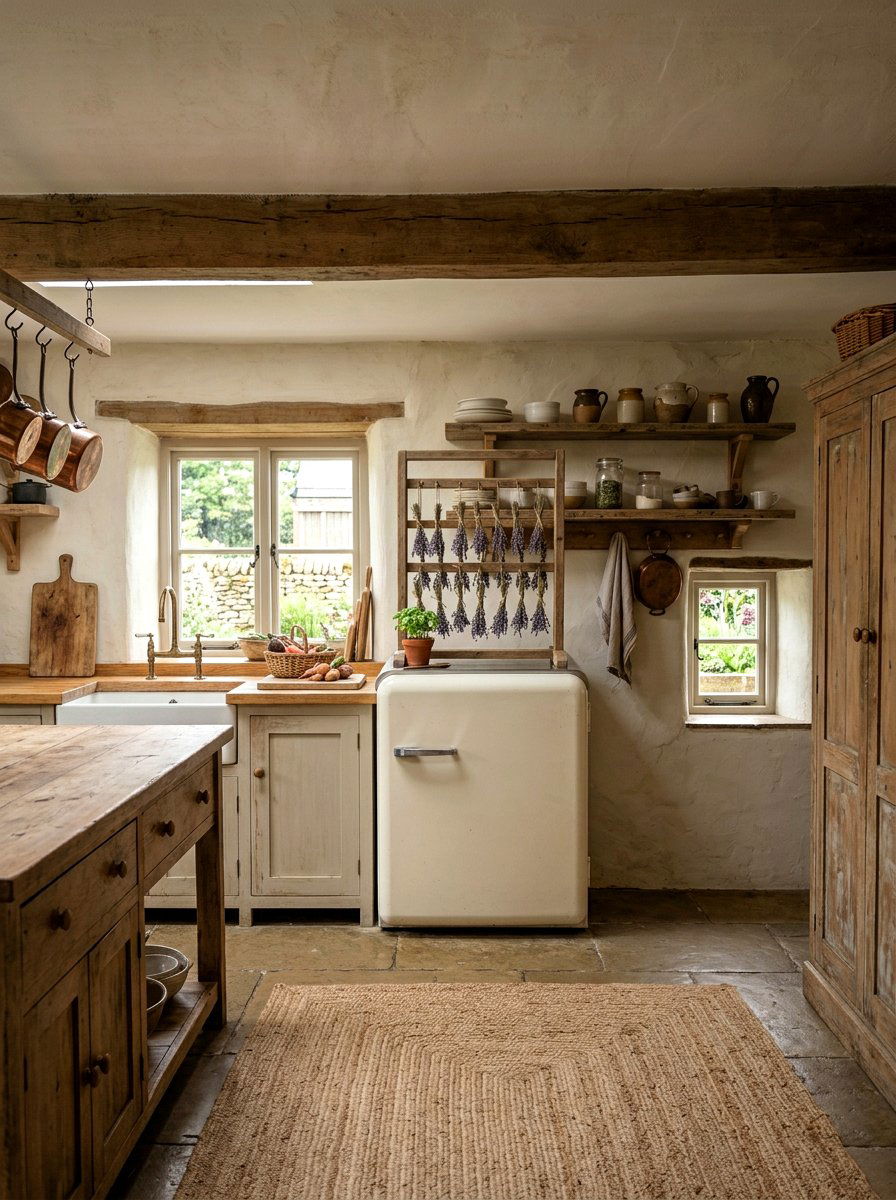 Herb Drying Rack - 25 Spring Refrigerator Top Decor Ideas