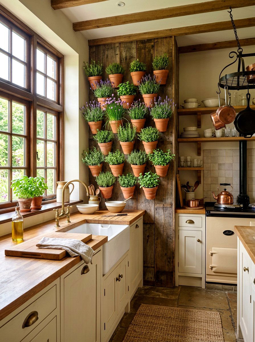 Herb Flower Wall - 25 Spring Flower Wall Ideas