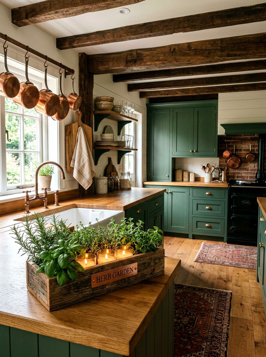 Herb Garden Candle Box - 25 Spring Candle Arrangement Ideas