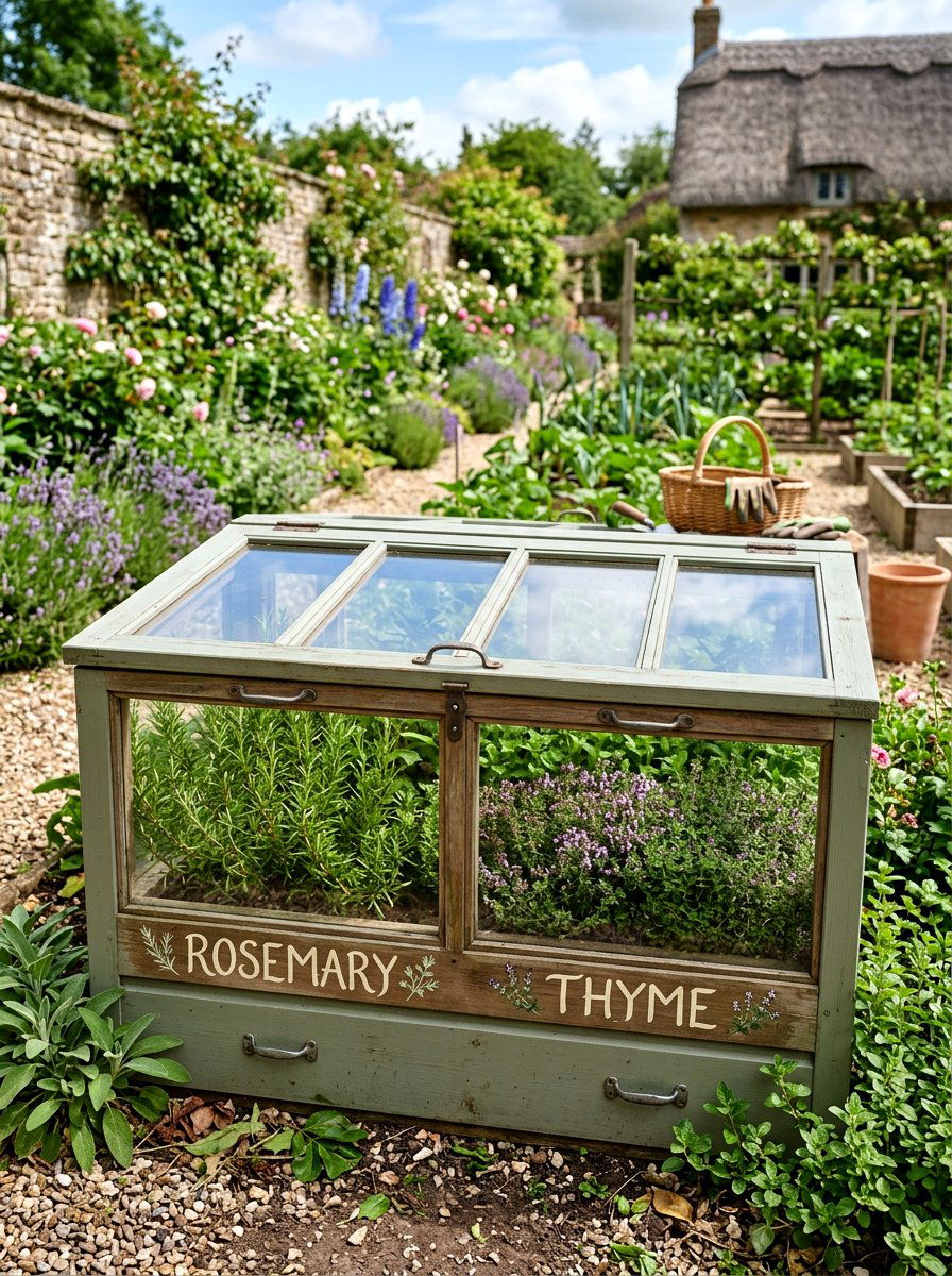 Herb Garden Cold Frame - 25 Spring Cold Frame Decor Ideas