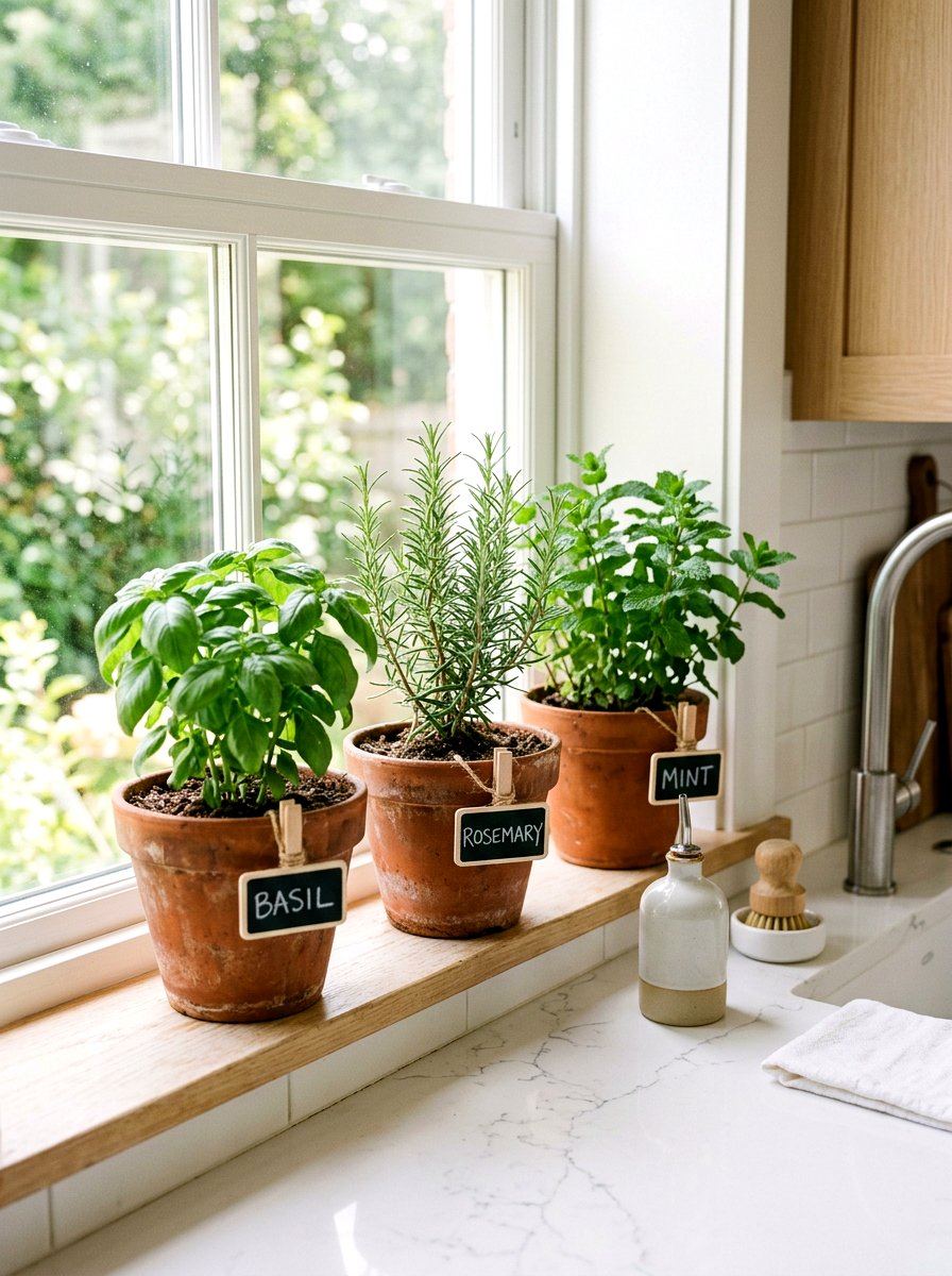 Herb Garden In Clay Pots - 25 Spring Clay Pot Flower Ideas