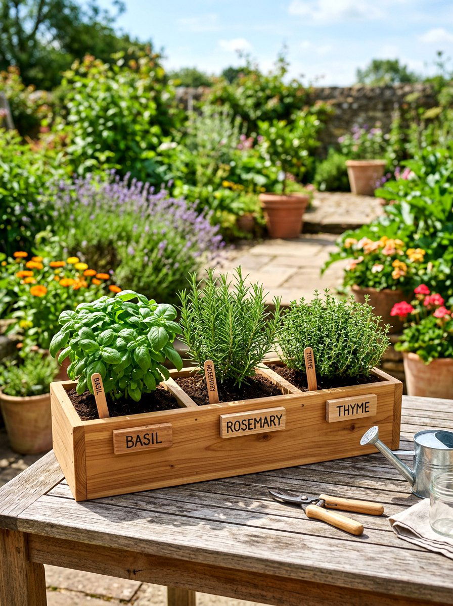 Herb Garden Kit - 25 Spring Garden Decor Ideas