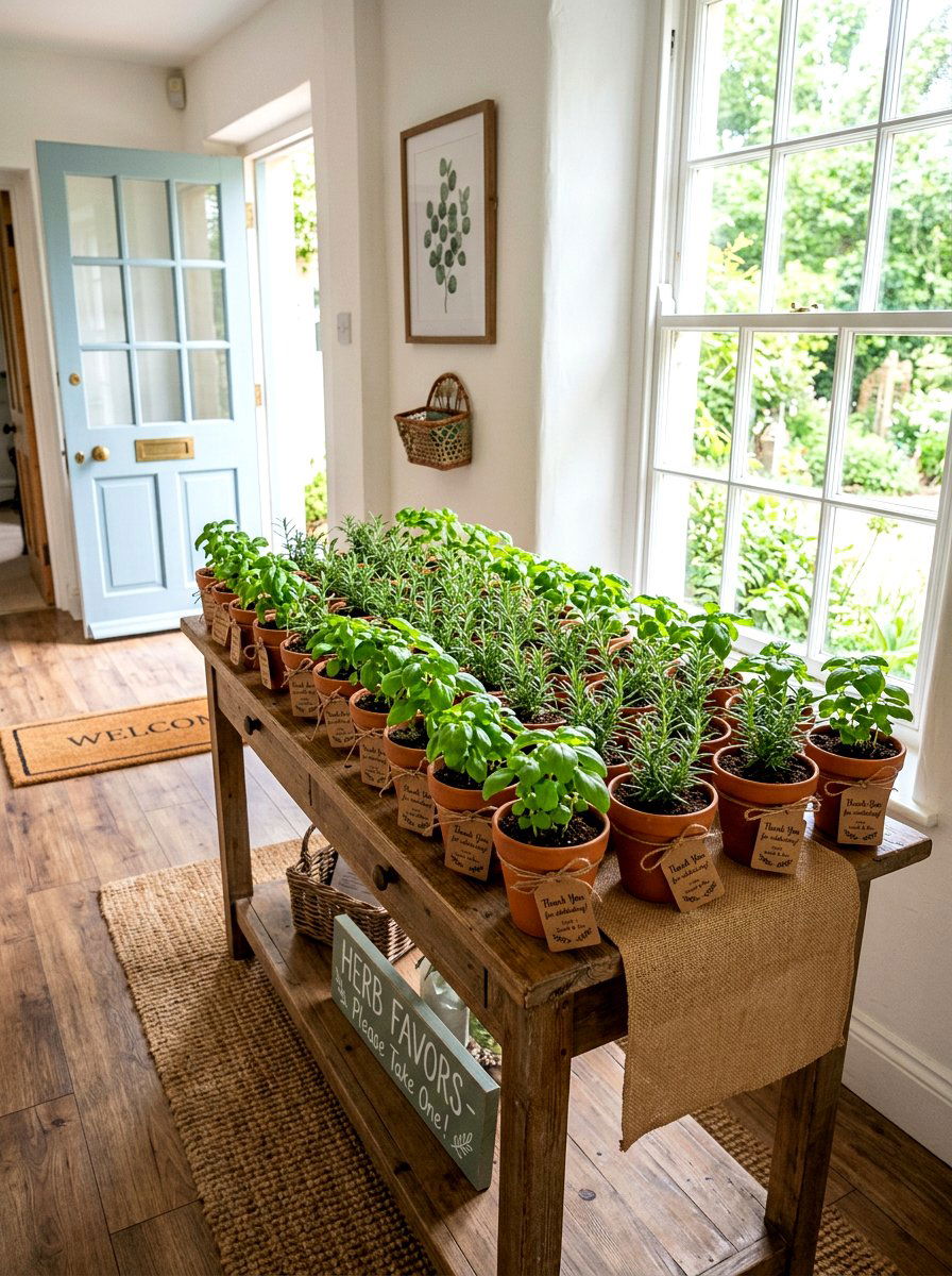 Herb Garden Party Favor - 25 Spring Brunch Party Ideas