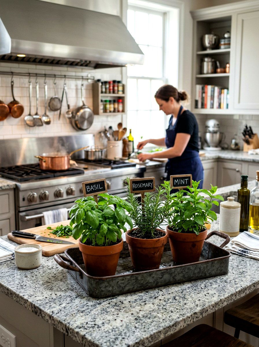 Herb Garden Tray - 25 Spring Tiered Tray Ideas for Kitchen