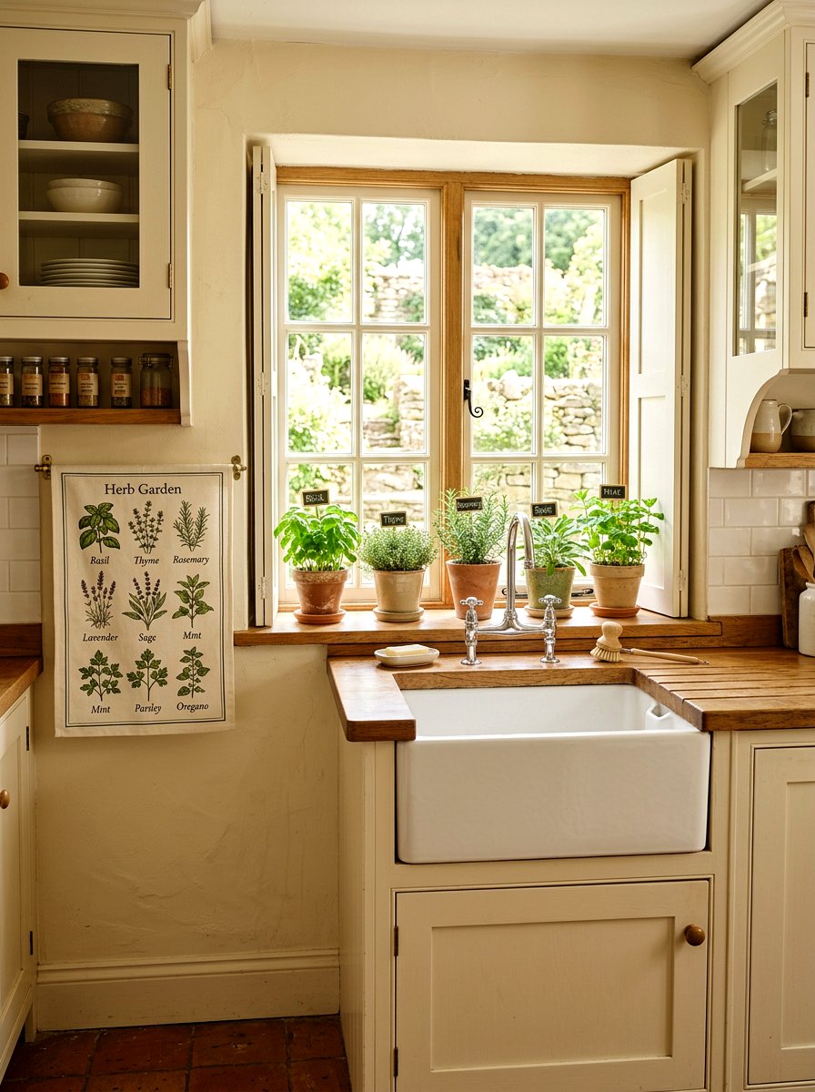 Herb Garden - 25 Spring Dish Towel Ideas