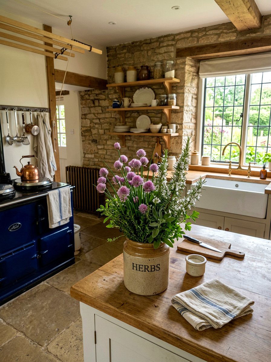 Herb Kitchen Arrangement - 25 Spring DIY Flower Arrangement Ideas