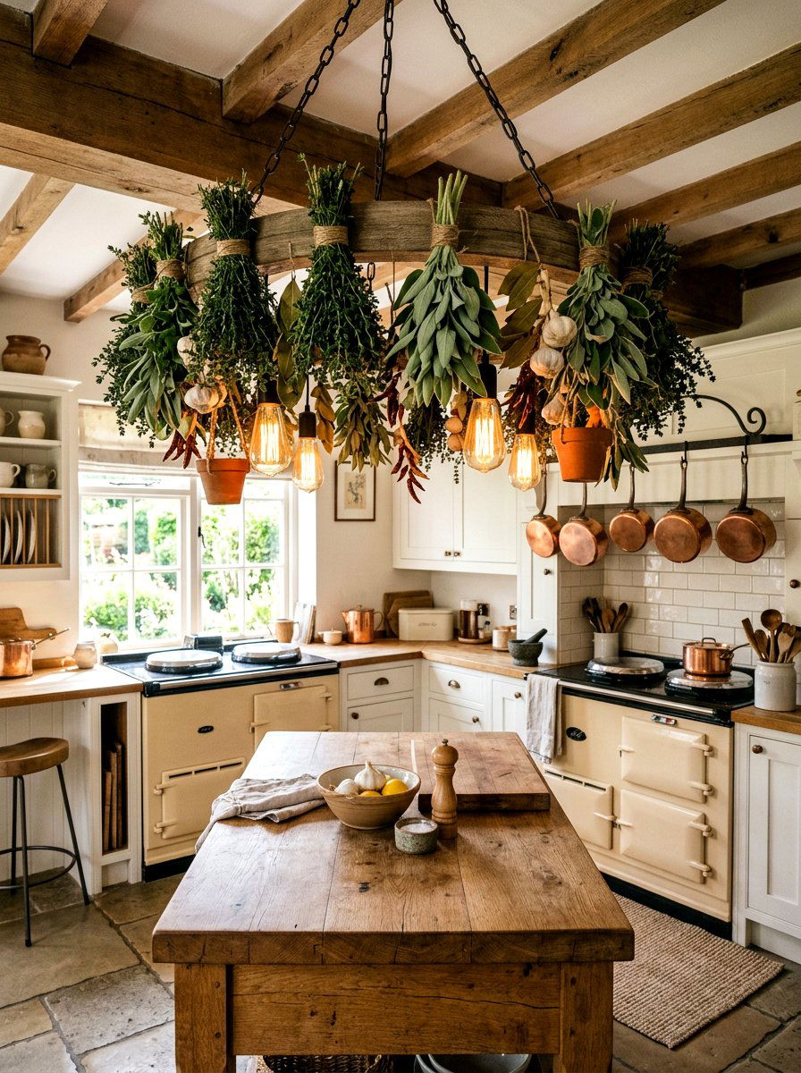 Herb Kitchen Chandelier - 25 Spring Chandelier Wreath Ideas