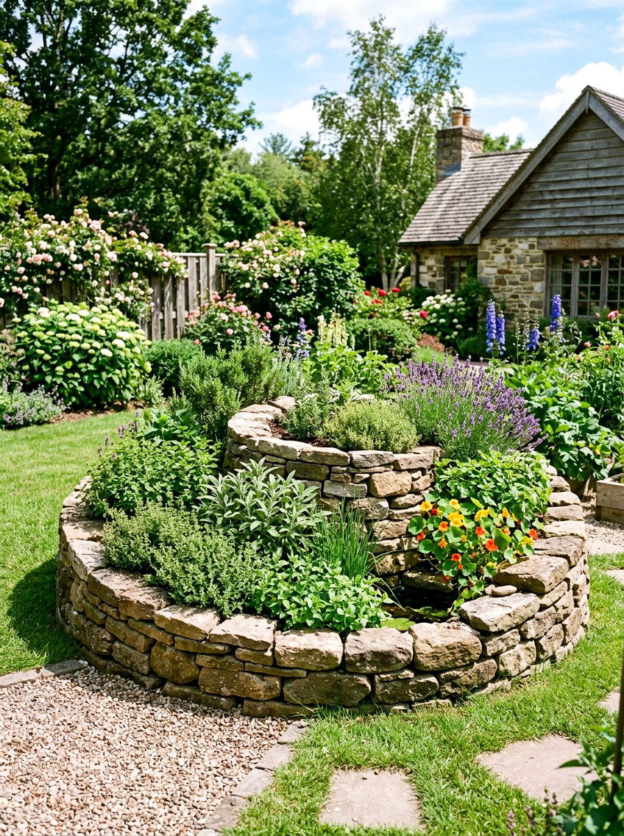 Herb Spiral Garden - 25 Spring Herb Garden Decor Ideas