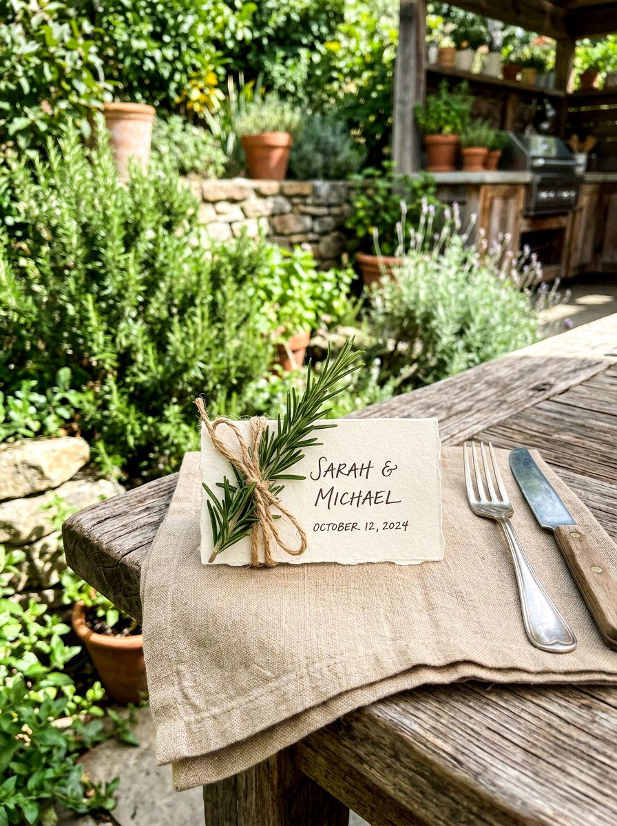 Herb Sprig Place Card - 25 Spring Name Tag Ideas
