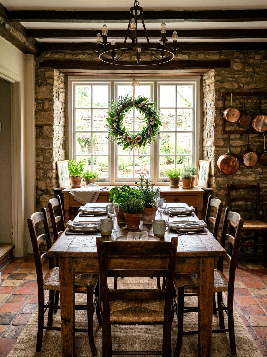 Herb Window Wreath - 25 Spring Window Wreath Ideas