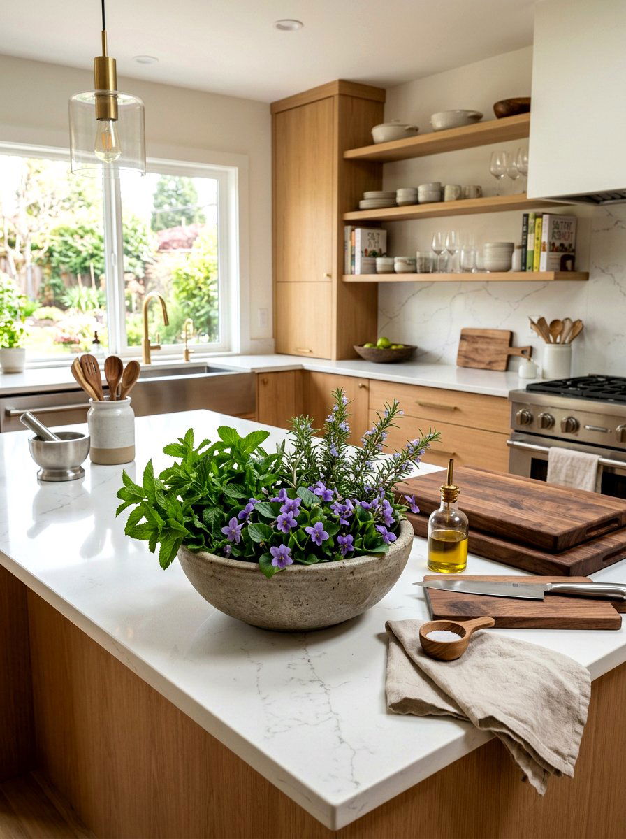 Herb and Flower Bowl - 25 Spring Flower Bowl Ideas