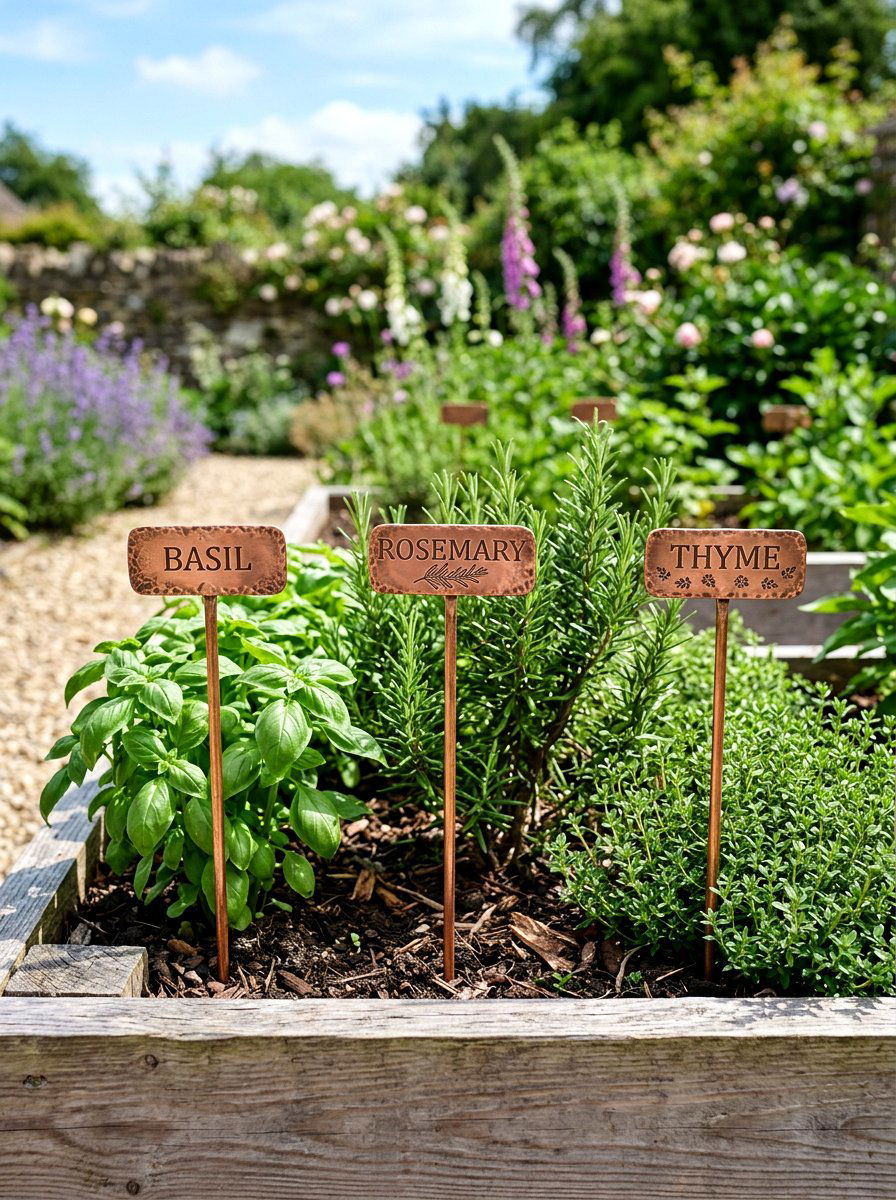 Herb garden stake - 25 Spring Garden Sign Ideas