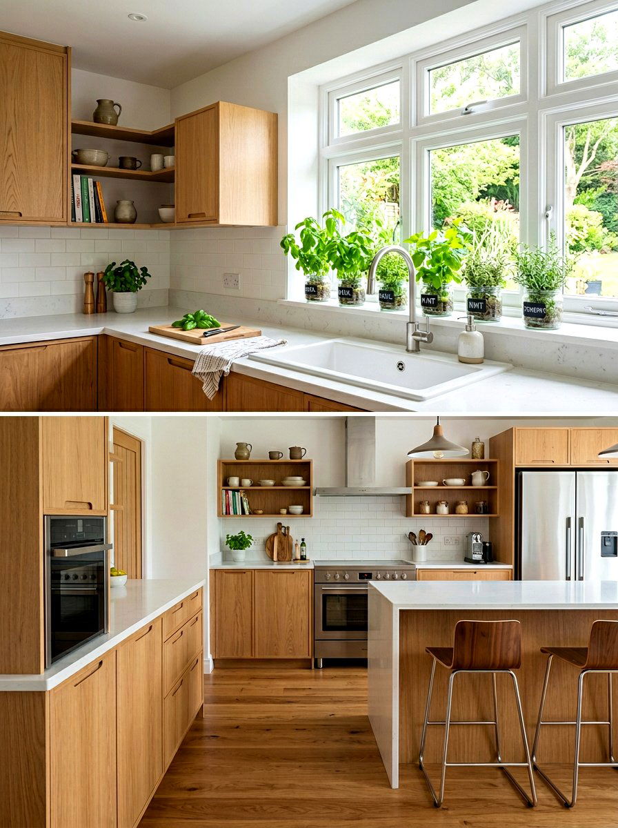 Herb garden windowsill - 25 Spring Budget Decor Ideas