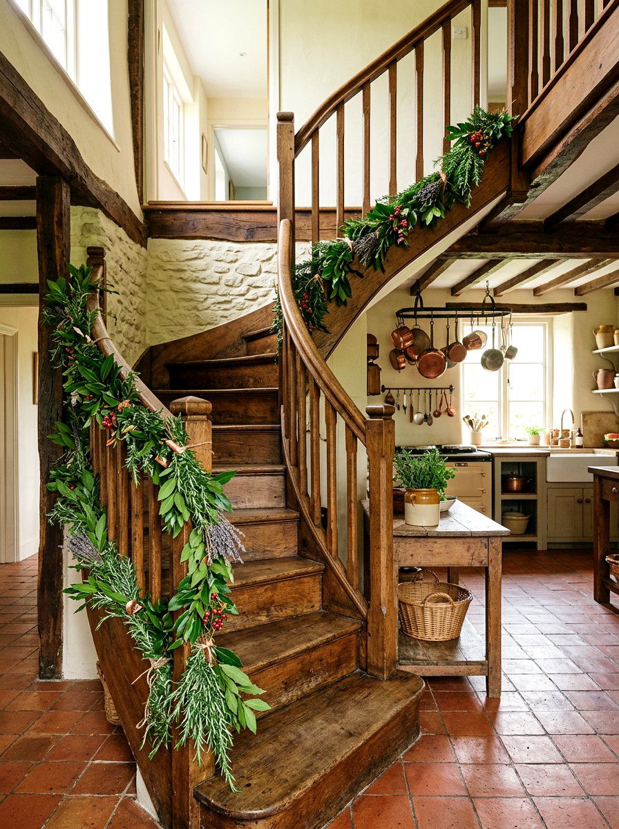 25 Vibrant Spring Staircase Garland Ideas for Your Entryway