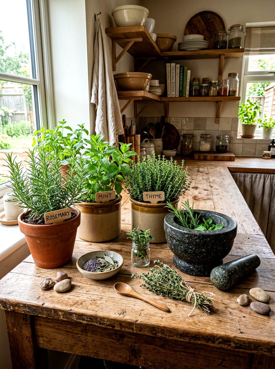 Herbal Sensory Nature Table - 25 Spring Nature Table Ideas for Kids