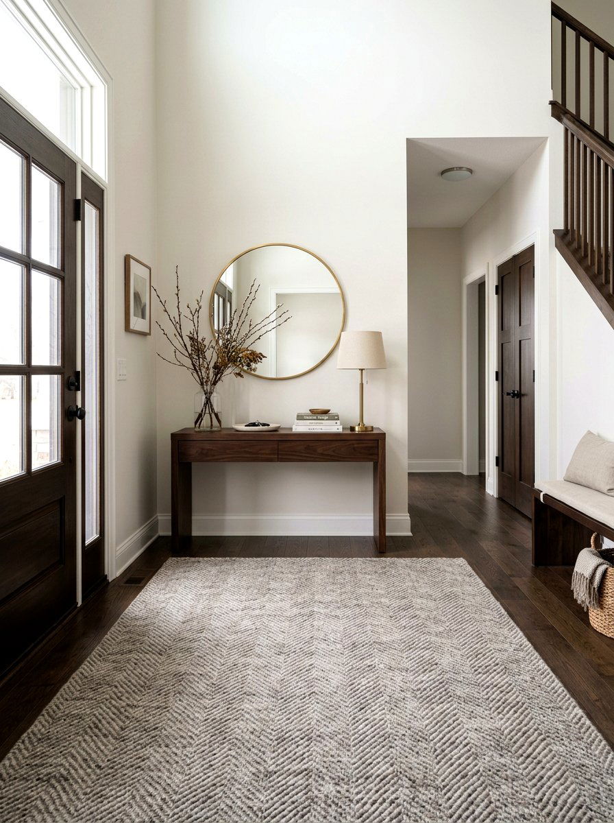 Herringbone Pattern Rug - 25 Spring Entryway Rug Ideas