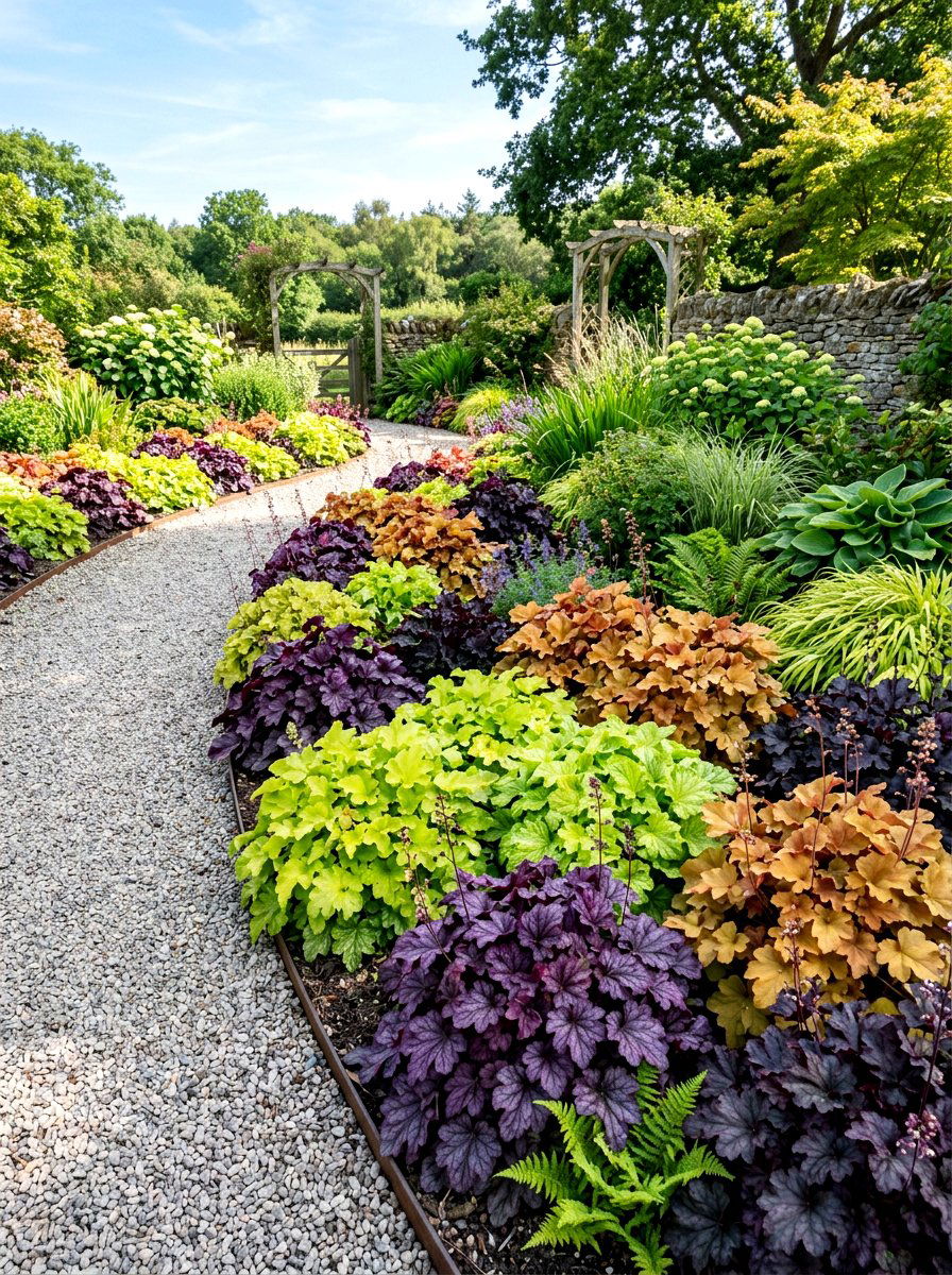 Heuchera color palette - 25 Spring Shade Garden Ideas