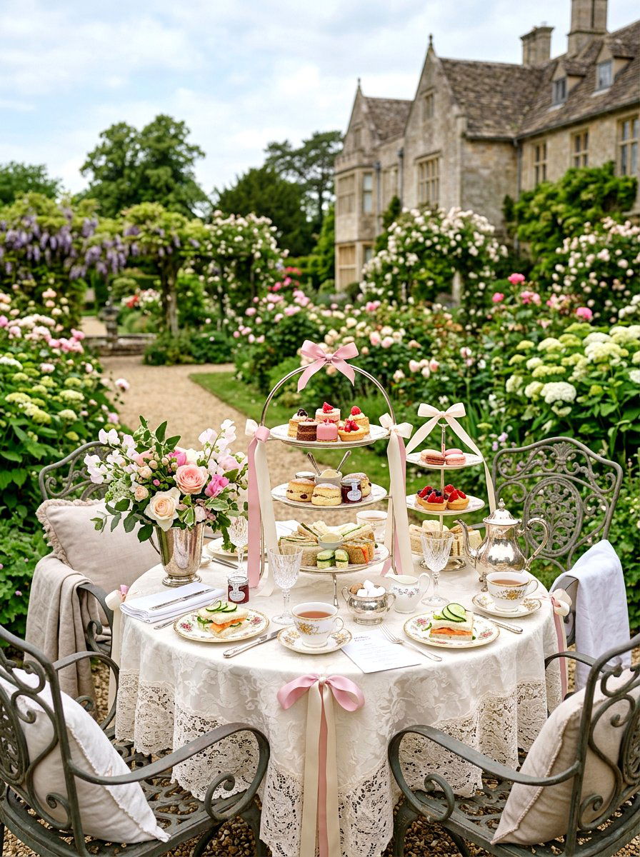 High Tea Garden Table - 25 Spring Garden Table Decor Ideas