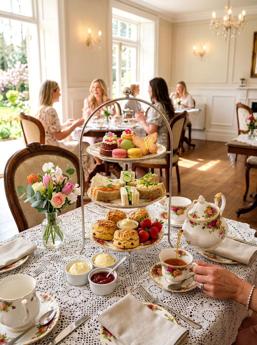 High Tea Set - 25 Spring Table Decor Ideas