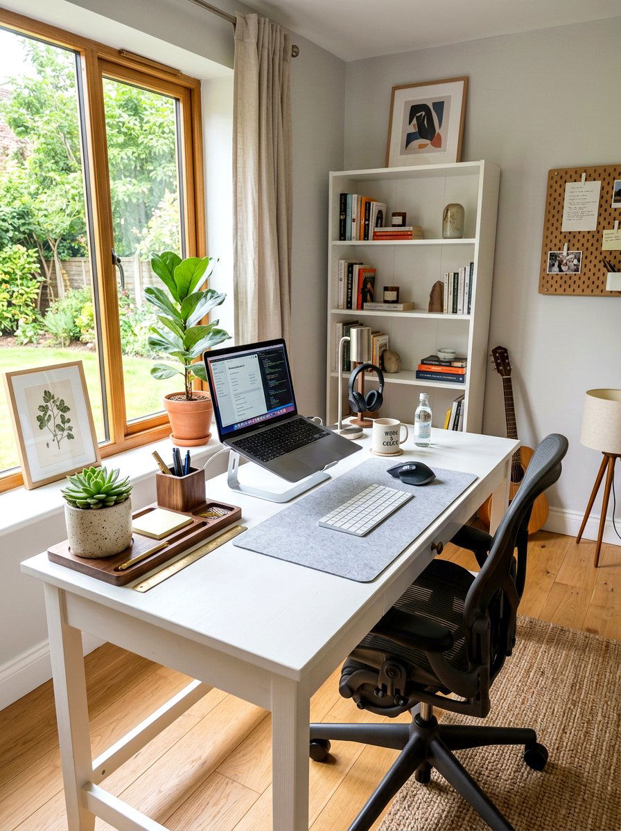 Home Office Desk Setup - 25 Spring Cleaning Decor Ideas