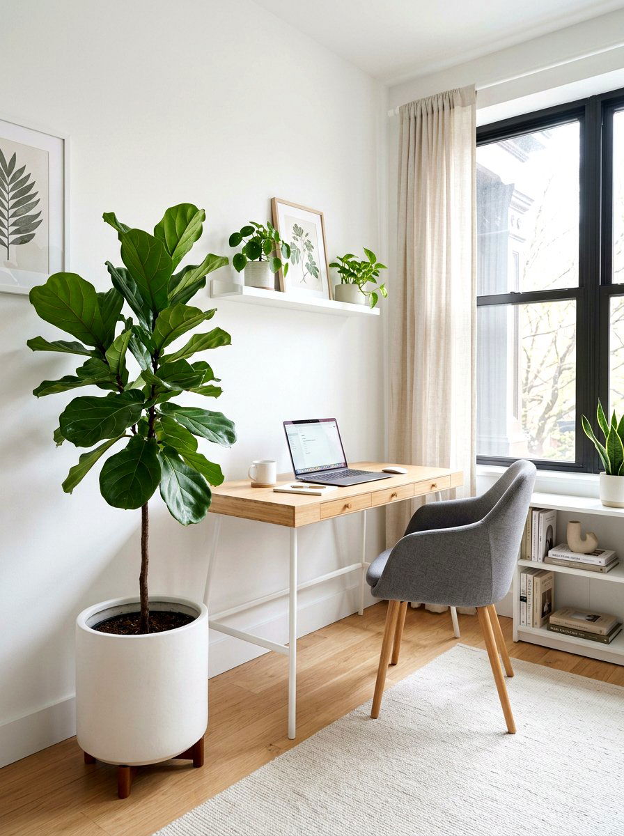 Home Office Greenery - 25 Spring Refresh Ideas for Home