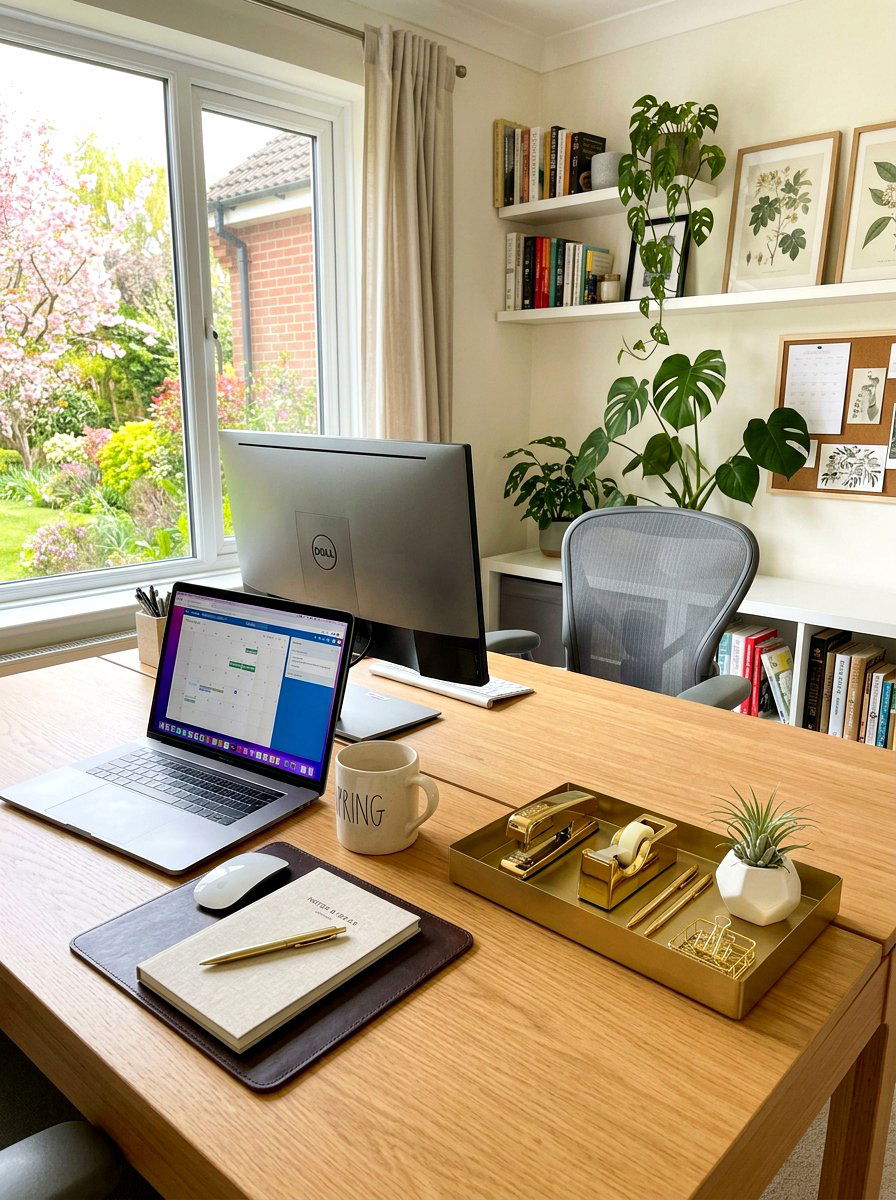 Home Office Tray - 25 Spring Metal Tray Decor Ideas