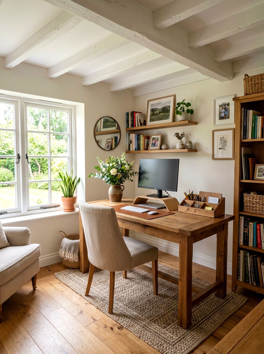 Home office farmhouse desk - 25 Spring Modern Farmhouse Decor Ideas