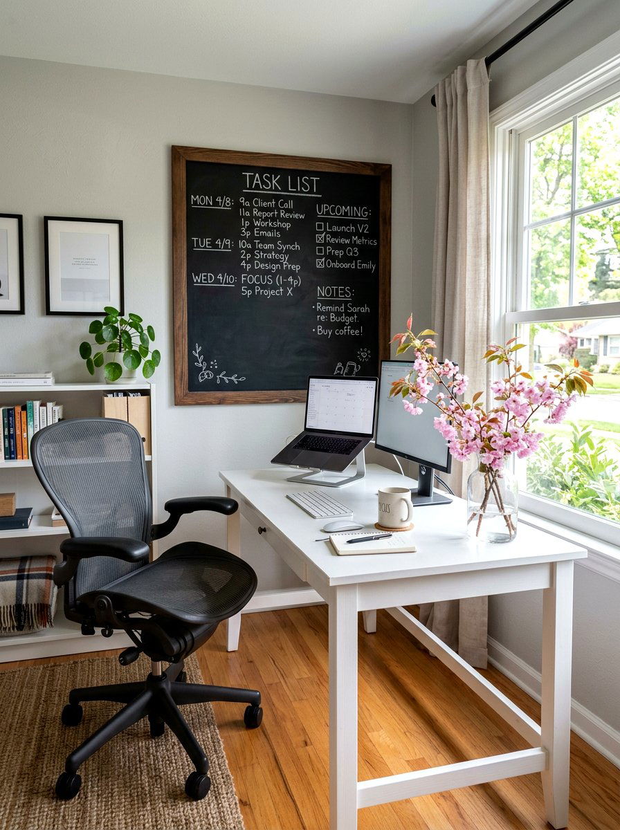 Home office task list chalkboard - 25 Spring Chalkboard Decor Ideas