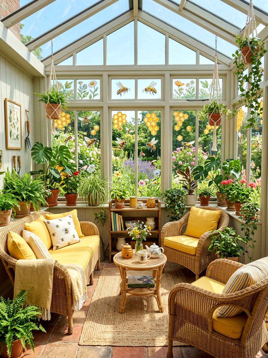 Honey Bee Window Accents - 25 Spring Gel Cling Ideas