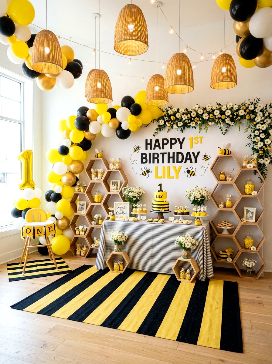 Honey bee first birthday - 25 Spring First Birthday Decor Ideas