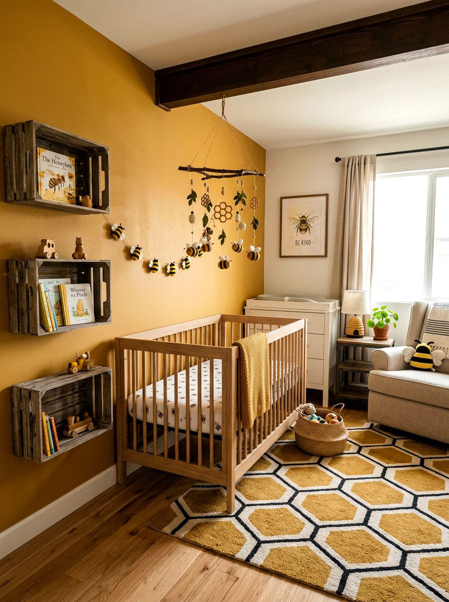Honeybee Baby Mobile - 25 Spring Mobile Ideas for Nursery