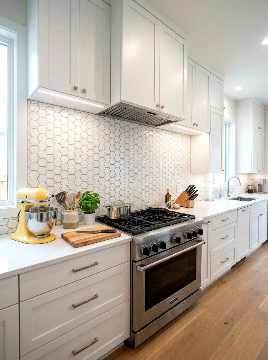 Honeycomb backsplash for kitchen - 25 Spring Bee Decor Ideas