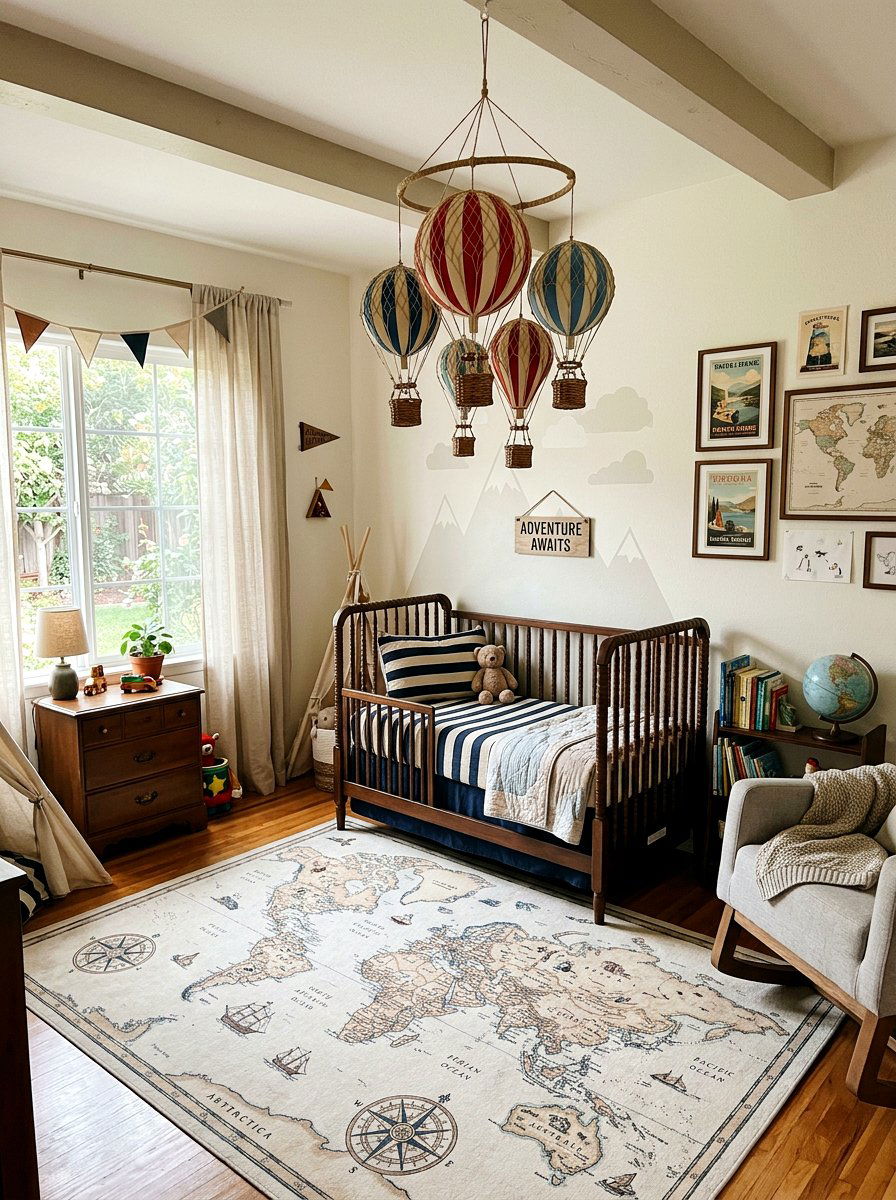 Hot Air Balloon Mobile - 25 Spring Mobile Ideas for Nursery