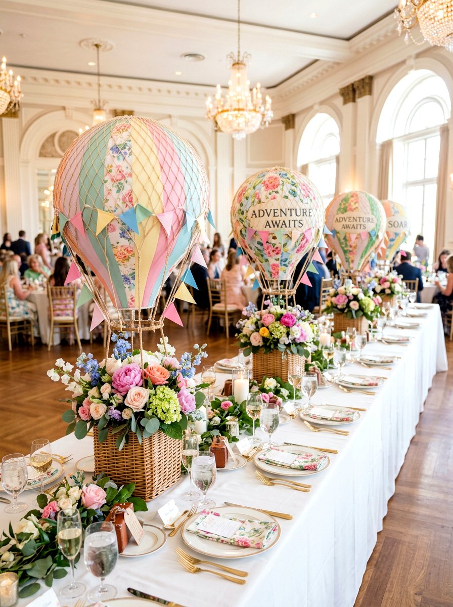 Hot Air Balloon Spring Decor - 25 Spring Balloon Garland Ideas