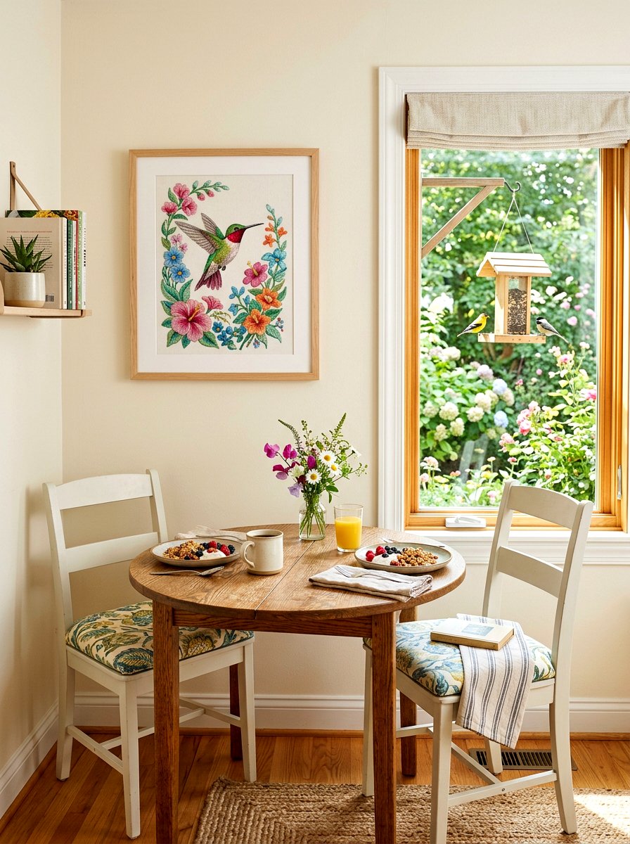 Hummingbird Needlework Art - 25 Spring Cross Stitch Decor Ideas