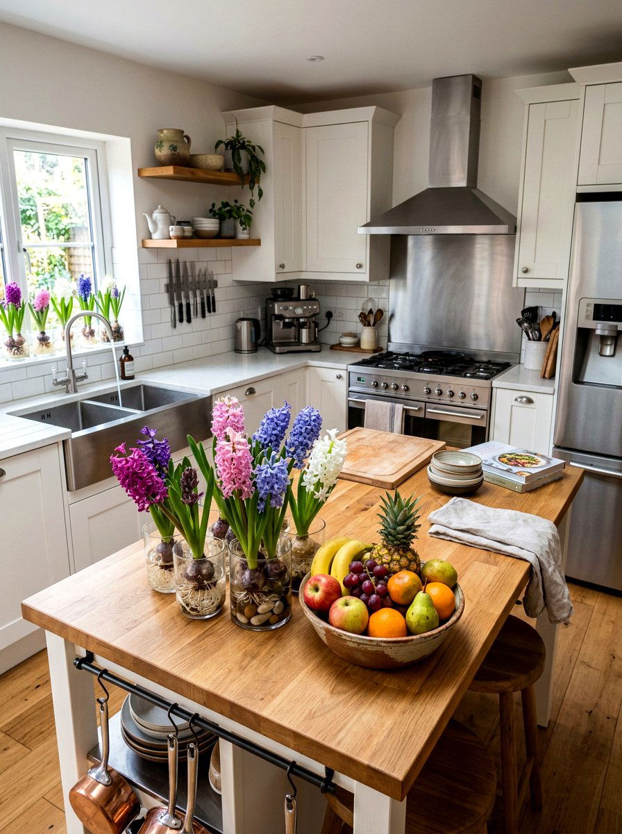 Hyacinth Bulb Kitchen Decor - 25 Spring Hyacinth Bulb Glass Ideas