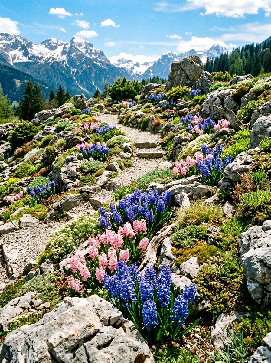 Hyacinth Rock Garden - 25 Spring Hyacinth Garden Ideas