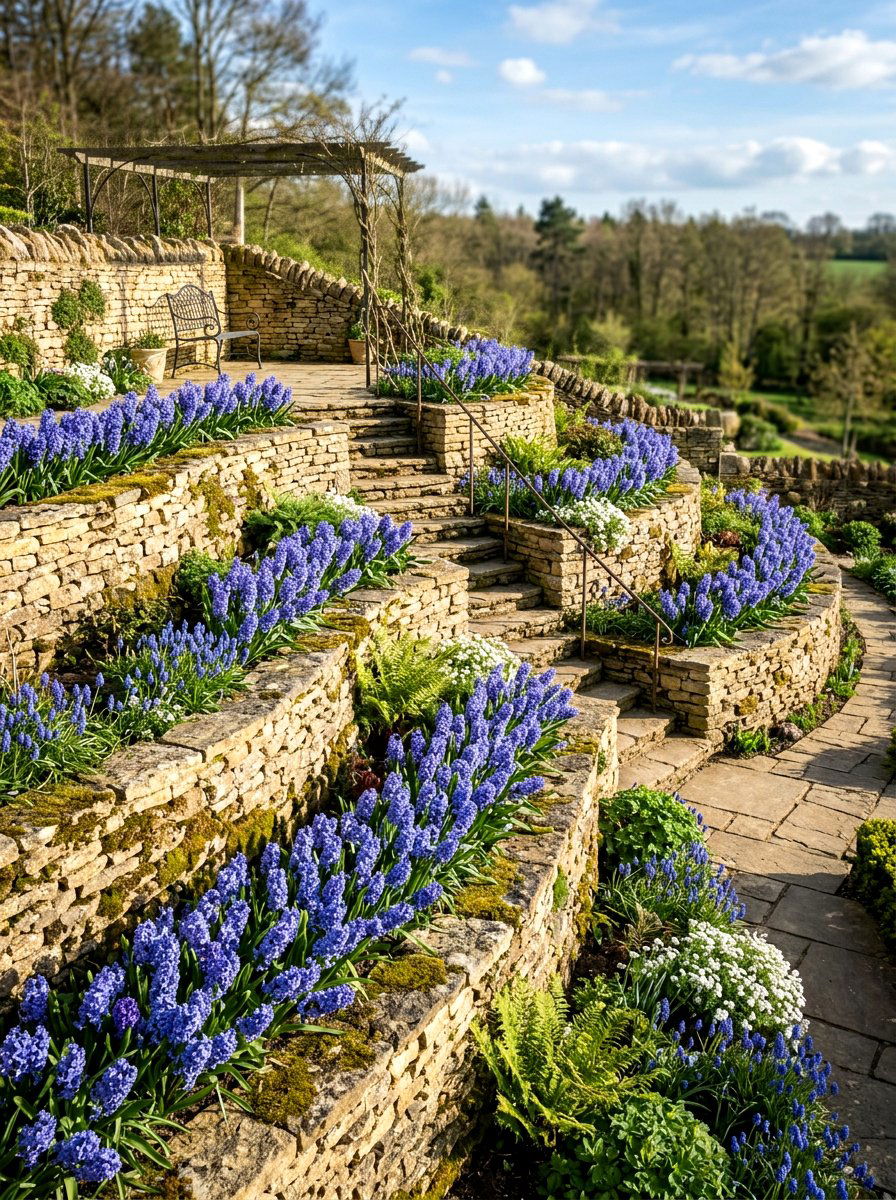 Hyacinth Terrace Planting - 25 Spring Hyacinth Garden Ideas