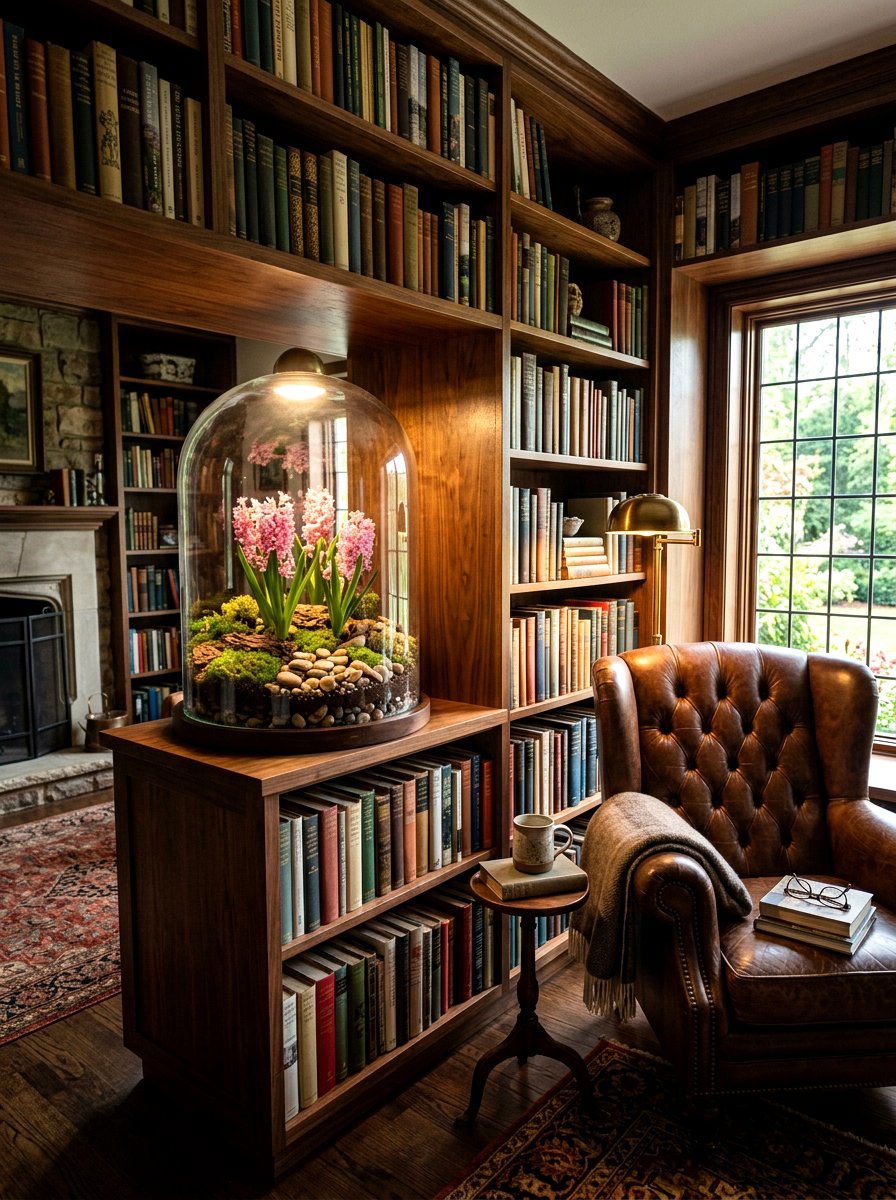 Hyacinth Terrarium Display - 25 Spring Hyacinth Arrangement Ideas