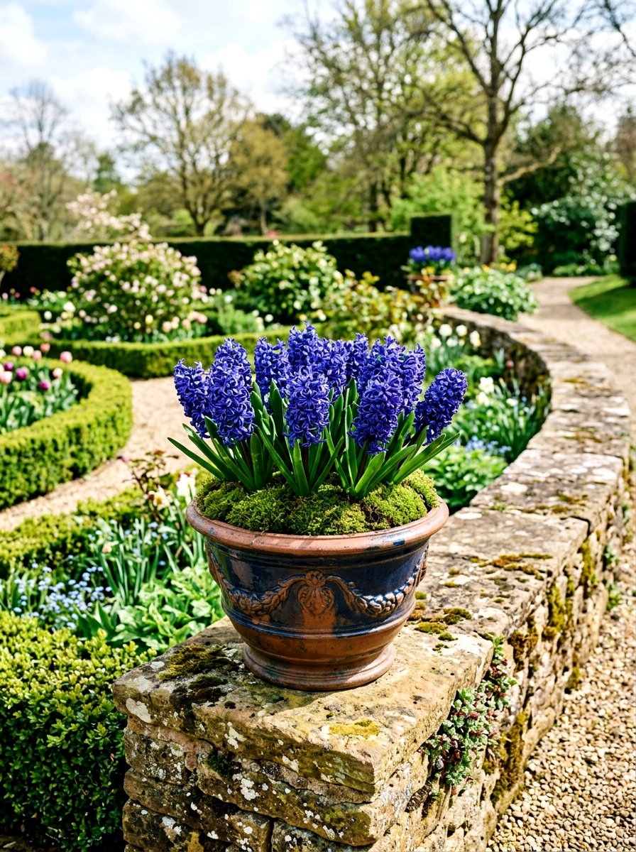 Hyacinth container garden - 25 Spring Planter Ideas