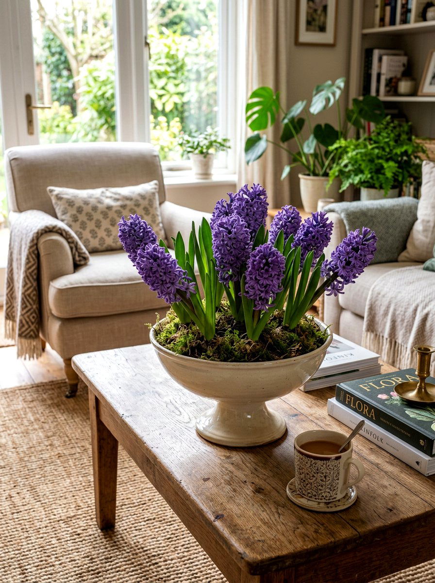 Hyacinth spring table decor - 25 Spring Compote Bowl Ideas
