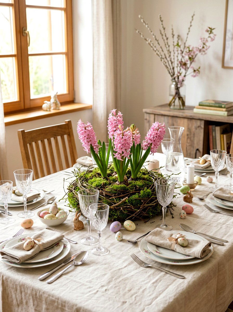 Hyacinths In Mossy Nests - 25 Spring Forced Bulb Ideas