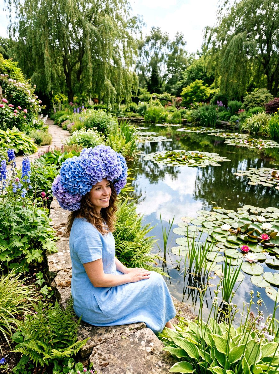 Hydrangea Flower Crown - 25 Spring Flower Crown Ideas