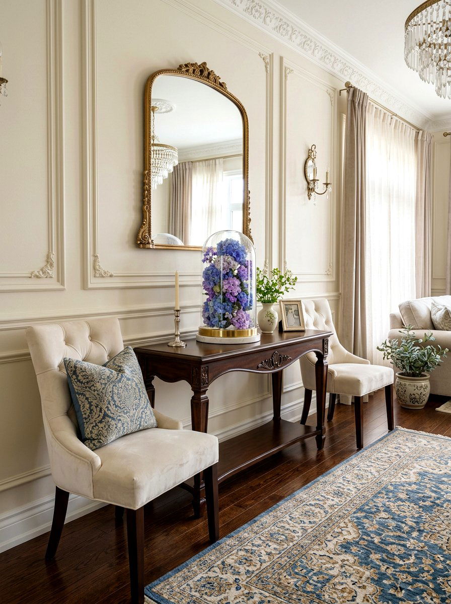 Hydrangea Petal Cloche - 25 Spring Cloche Decor Ideas