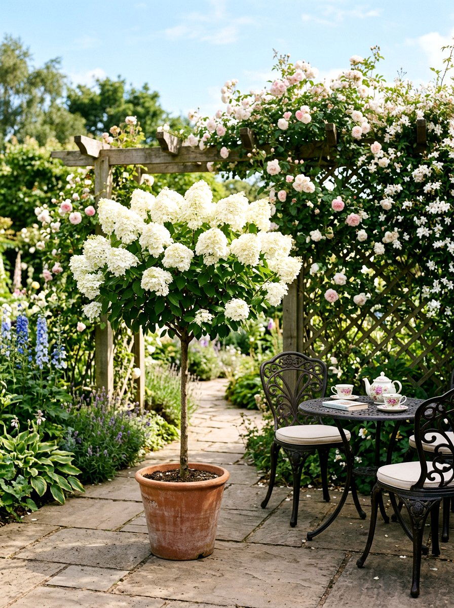 Hydrangea Topiary Tree - 25 Spring Topiary Ideas