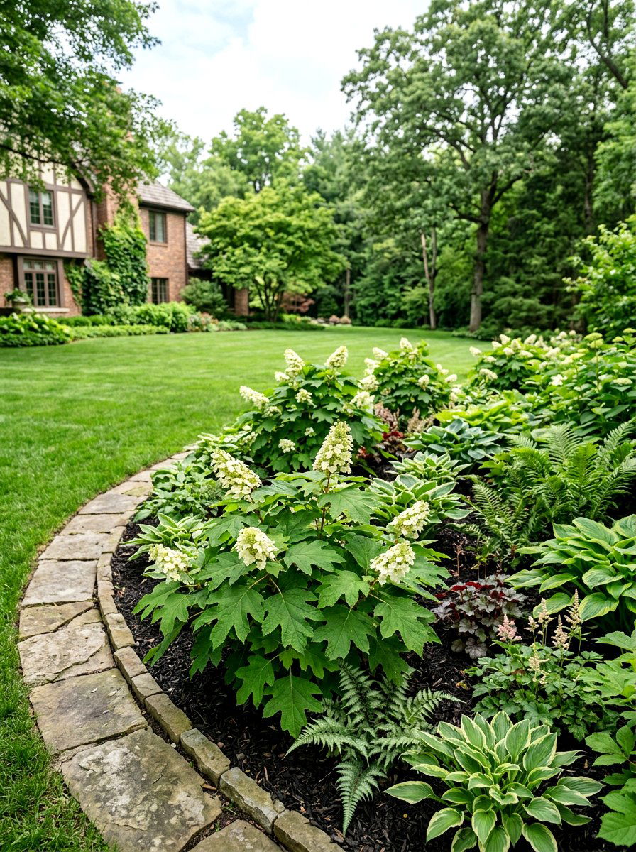 Hydrangea shade bed - 25 Spring Shade Garden Ideas