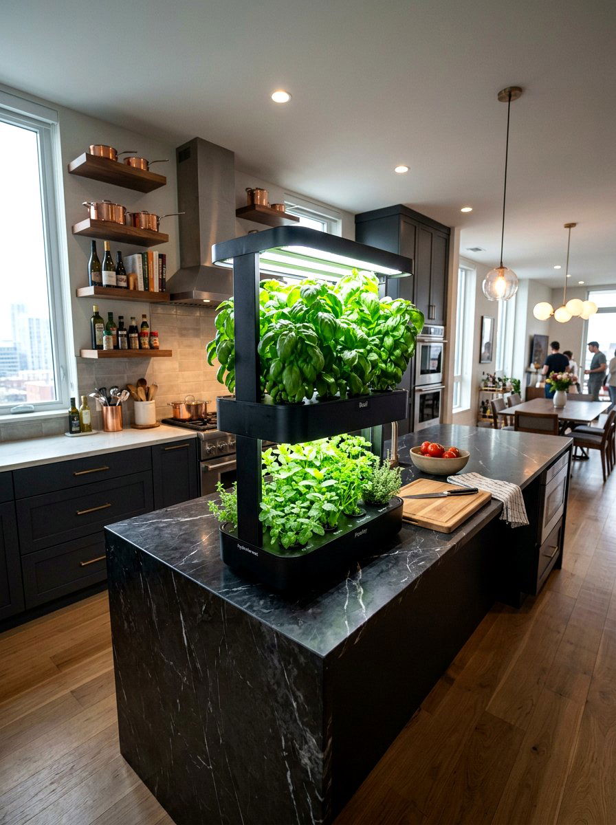 Hydroponic Herb System - 25 Spring Herb Decor Ideas