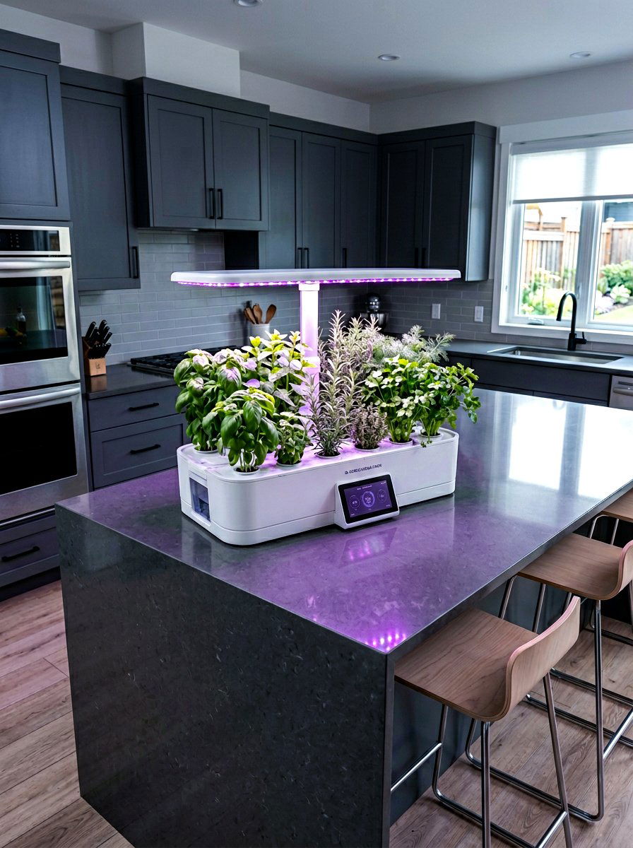 Hydroponic Indoor Herb Garden - 25 Spring Indoor Herb Display Ideas