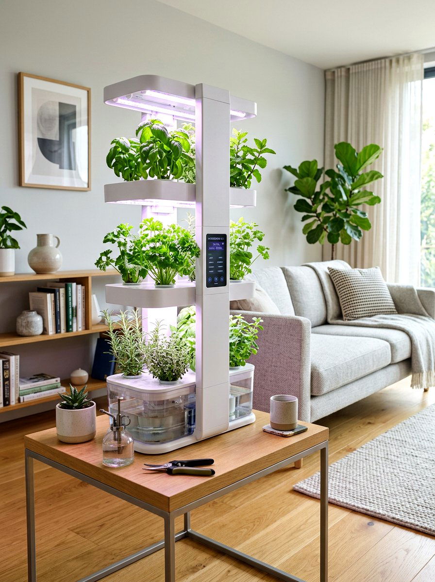 Hydroponic Indoor Herb Garden - 25 Spring Herb Planter Ideas